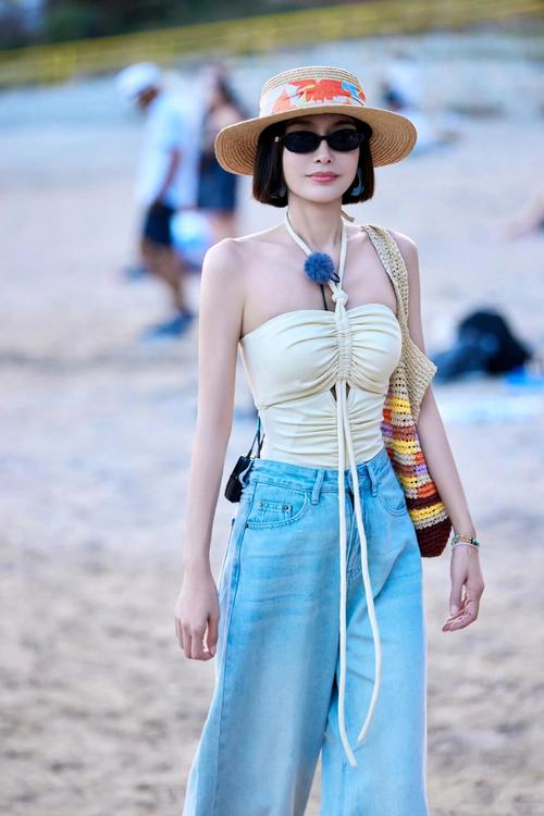 度假服饰_女明星度假服装_明星度假着装图片欣赏